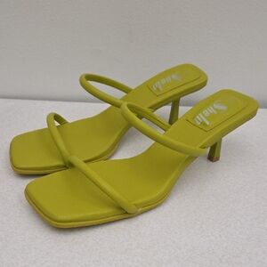 SHEIN Lime Double Strap Heels, 11